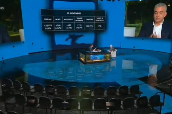 La gaffe di Arcuri, toglie la mascherina ma la pubblicità non è ancora partita