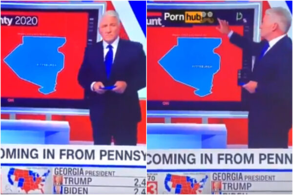 Pornhub durante la diretta della Cnn sulle elezioni Usa: ma il video è una fake news