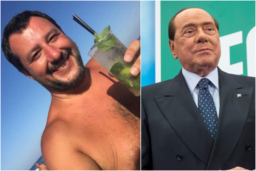 Le differenze abissali tra un liberale come Berlusconi e uno sceriffone da spiaggia come Matteo Mojito Salvini