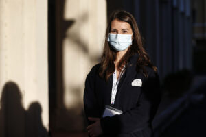 Foto Cecilia Fabiano/ LaPresse 
27 Dicembre  2020 Roma (Italia)
Cronaca : 
Vaccino Day all’istituto Lazzaro Spallanzani , i primi cinque vaccinati  
Nella Foto :  Claudia Alivernini 
Photo Cecilia Fabiano/LaPresse
December 27 , 2020  Roma (Italy) 
News:  
Vaccine Day at L’azzardo Spallanzani Institute , the first five medical staff vaccinated 
In the Pic : Claudia Alivernini