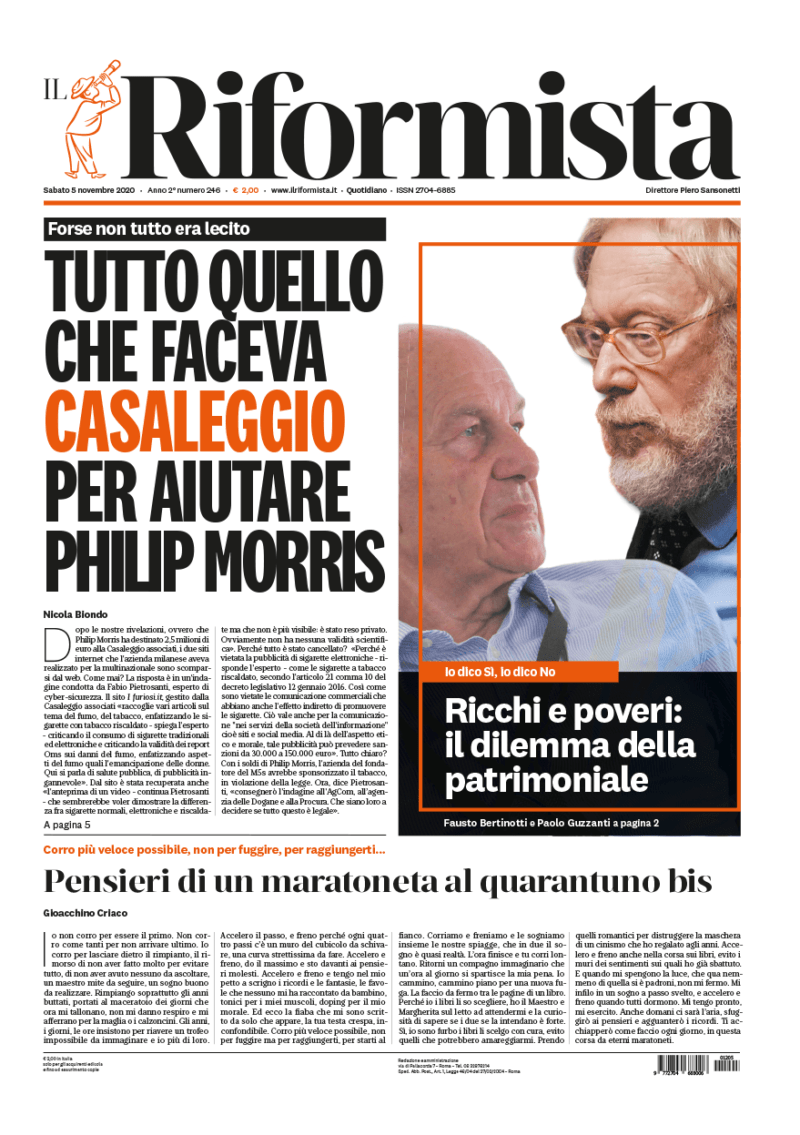Quotidiano del 5 dicembre 2020