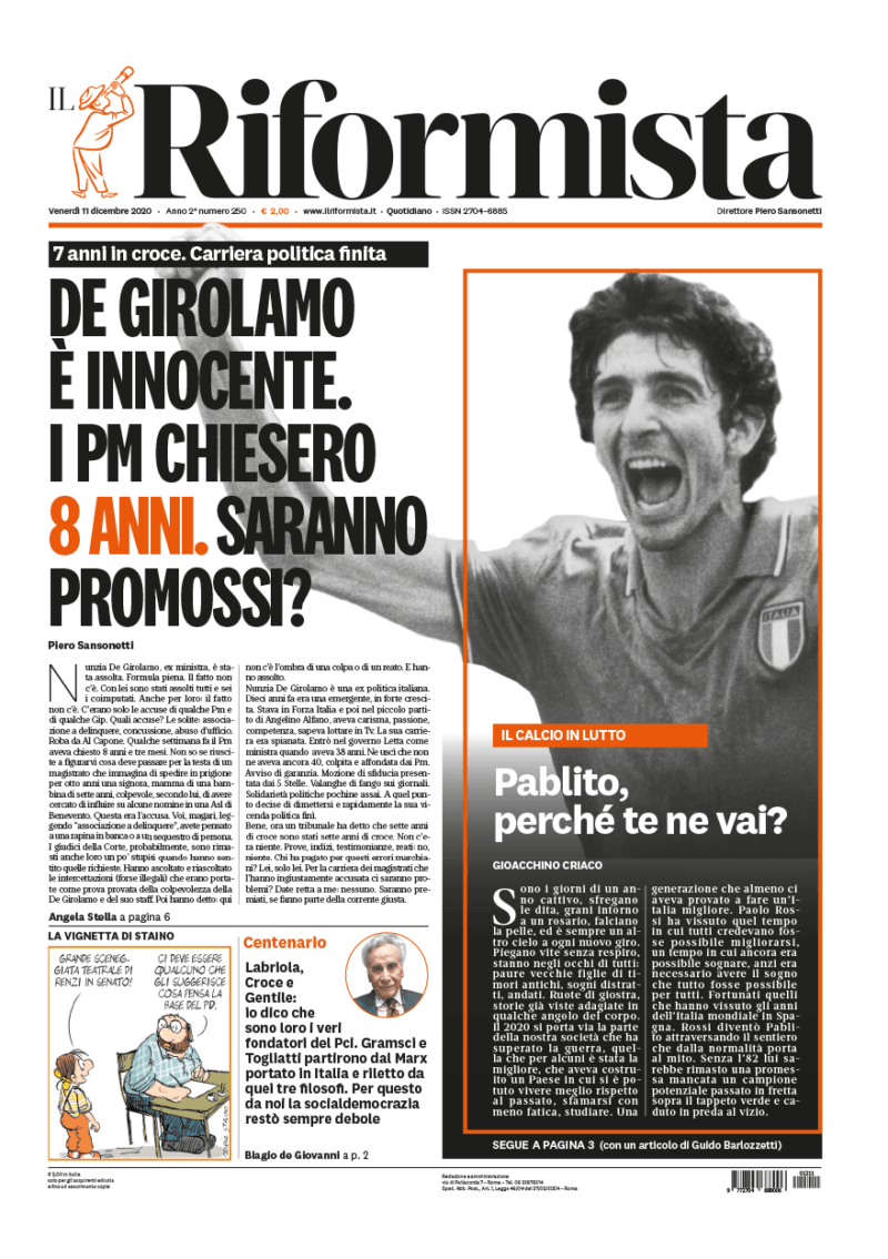 Quotidiano dell’11 dicembre 2020