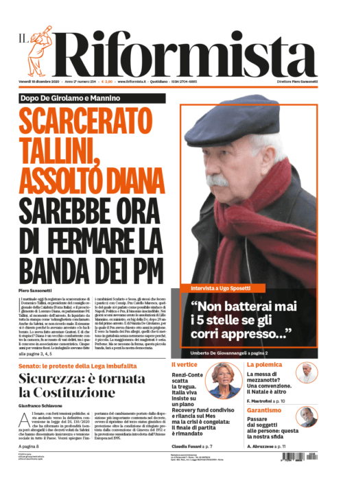 Quotidiano del 18 dicembre 2020