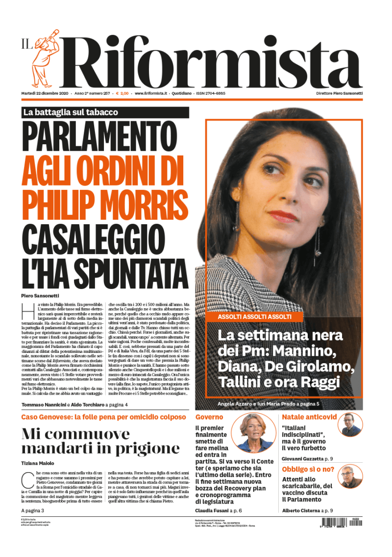 Quotidiano del 22 dicembre 2020