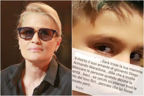 “Sarà triste tua mamma per la morte del suo amante”, figlio di Heather Parisi insultato per la storia con Maradona