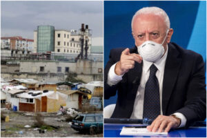 Napoli, campo rom focolaio: De Luca dispone la zona rossa con Esercito e forze dell’ordine