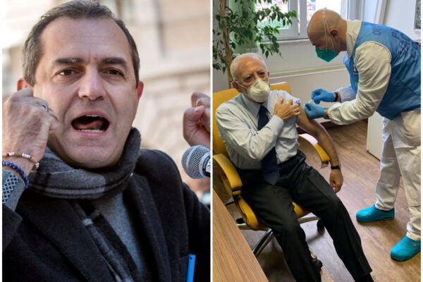 De Luca si vaccina e de Magistris sbotta: “Abuso di potere, dose sottratta a chi rischia la vita”