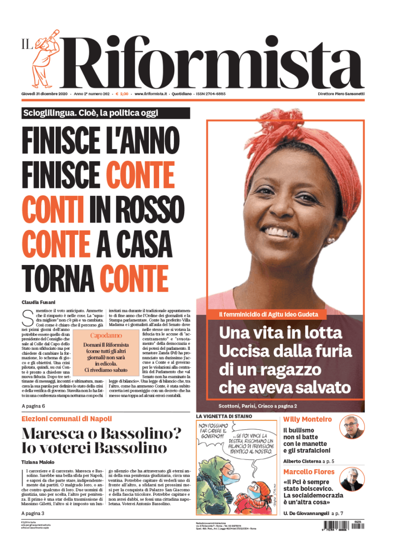 Quotidiano del 31 dicembre 2020