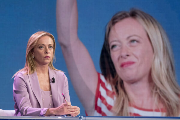 Foto Roberto Monaldo / LaPresse
22-09-2020 Roma
Politica
Trasmissione tv "Porta a Porta"
Nella foto Giorgia Meloni 

Photo Roberto Monaldo / LaPresse 
22-09-2020 Rome (Italy) 
Tv program "Porta a Porta"
In the pic Giorgia Meloni