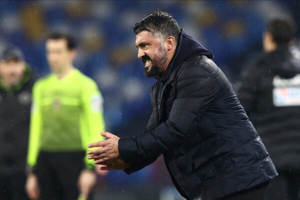 Foto Alessandro Garofalo/LaPresse 
06 gennaio 2021 Napoli, Italia 
sport calcio 
Napoli vs Spezia – Campionato di calcio Serie A TIM 2020/2021 – stadio Diego Armando Maradona 
Nella foto: Gennaro Gattuso allenatore Napoli

Photo Alessandro Garofalo/LaPresse 
January 06, 2021 Naples, Italy 
sport soccer 
Napoli vs Spezia – Italian Football Championship League A TIM 2020/2021 – Diego Armando Maradona stadium.
In the pic: Gennaro Gattuso allenatore Napoli