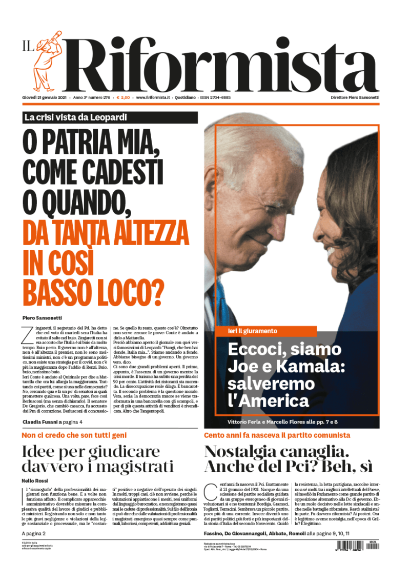 Quotidiano del 21 gennaio 2021