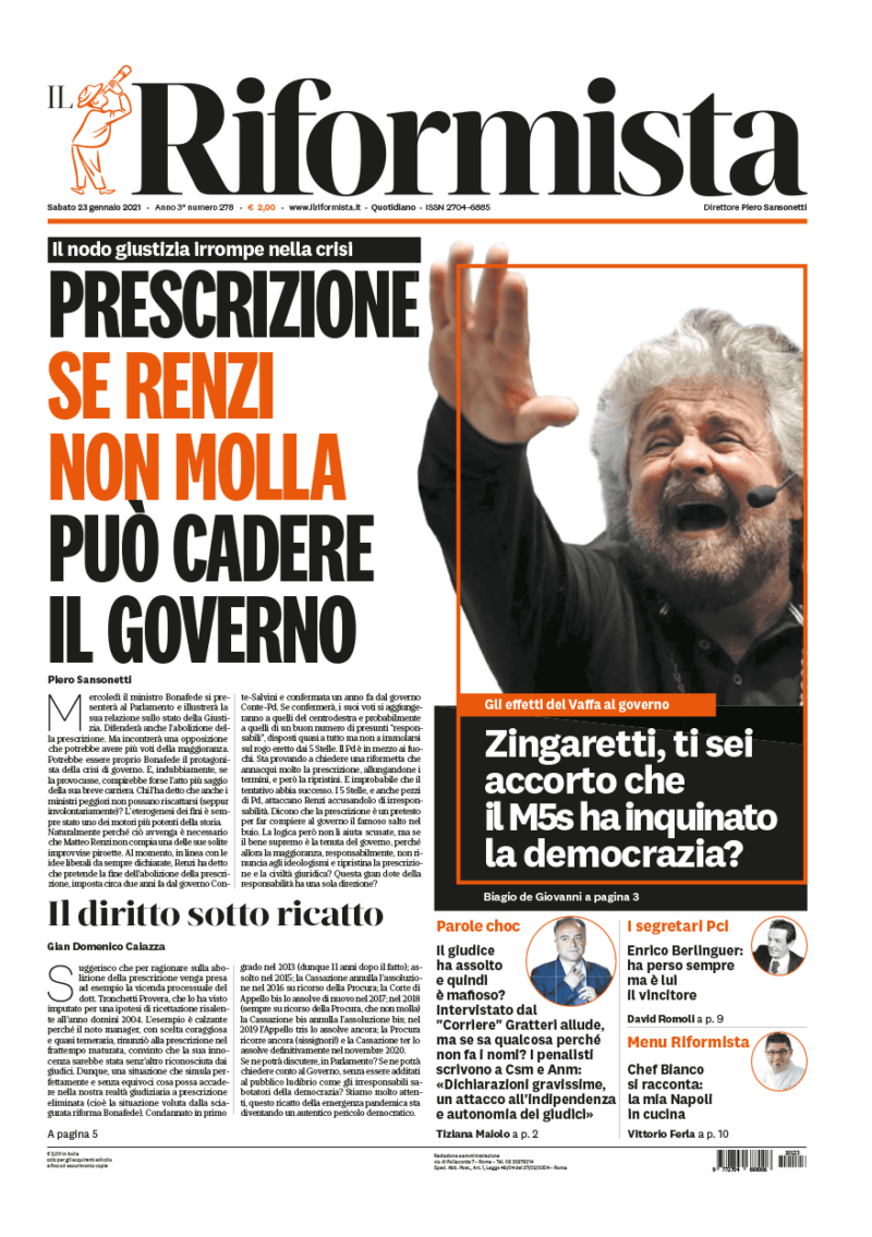 Quotidiano del 23 gennaio 2021