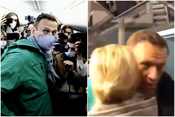Navalny arrestato a Mosca, bacio alla moglie e bagno di folla vietato per l’oppositore di Putin Navalny arrestato a Mosca, bacio alla moglie e bagno di folla vietato per l’oppositore di Putin