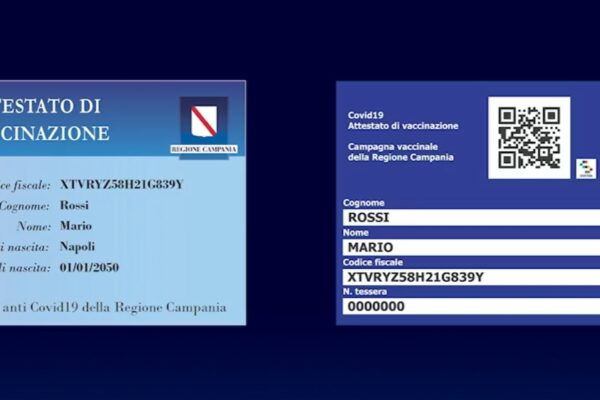 Card vaccino in Campania, De Luca: “Così si potrà andare al cinema o al ristorante”