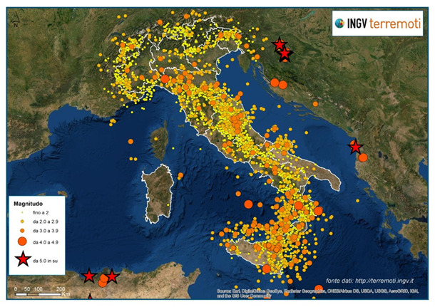 Terremoti, nel 2020 in Italia 45 eventi sisimici al giorno: uno ogni ora e mezza