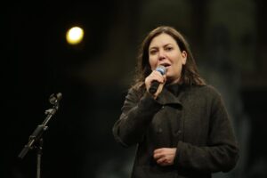 Foto Vincenzo Livieri – LaPresse 24-01-2015 Politica – Roma – Manifestazione del Movimento 5 Stelle. Nella foto Sabina Guzzanti
Foto Vincenzo Livieri – LaPresse 24-01-2015 News – Rome – Demonstration of 5 Stars Movement. . In the pic: Sabina Guzzanti