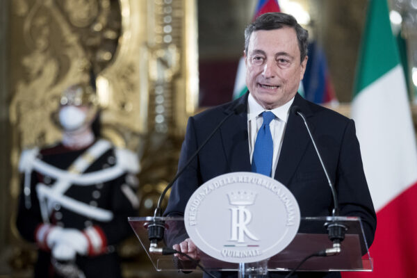 Foto Roberto Monaldo / LaPresse
03-02-2021 Roma
Politica
Quirinale – Dichiarazioni del Presidente del Consiglio incaricato Mario Draghi
Nella foto Mario Draghi

03-02-2021 Rome (Italy) 
Quirinale palace – Statements by Mario Draghi 
In the pic Mario Draghi