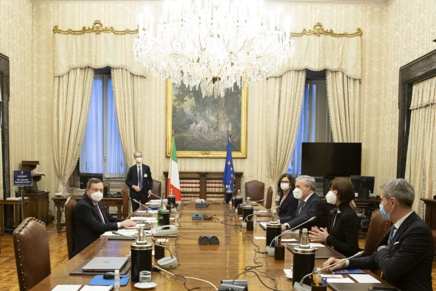 Foto Ufficio Stampa Camera dei Deputati/LaPresse05-02-2021 Roma – ItaliaPoliticaCrisi di governo, Draghi: secondo giorno di consultazioniNella foto: Forza ItaliaDISTRIBUTION FREE OF CHARGE – NOT FOR SALE