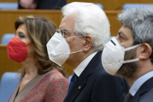 Foto Paolo Giandotti/Ufficio Stampa Quirinale/LaPresse 10-02-2021 Roma – Italia Politica Il Presidente della Repubblica Sergio Mattarella con la Sen. Avv. Maria Elisabetta Alberti Casellati, Presidente del Senato della Repubblica, e l’On. Roberto Fico, Presidente della Camera dei Deputati, in occasione della Celebrazione del Giorno del Ricordo delle Foibe e dell’Esodo Giuliano-Dalmata.DISTRIBUTION FREE OF CHARGE – NOT FOR SALE