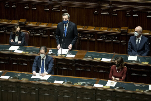 Foto Roberto Monaldo / LaPresse
18-02-2021 Roma
Politica
Camera dei Deputati – Voto di fiducia al governo Draghi
Nella foto Mario Draghi durante la replica

Photo Roberto Monaldo / LaPresse 
18-02-2021 Rome (Italy) 
Chamber of Deputies – Vote of confidence on Draghi’s government 
In the pic Mario Draghi