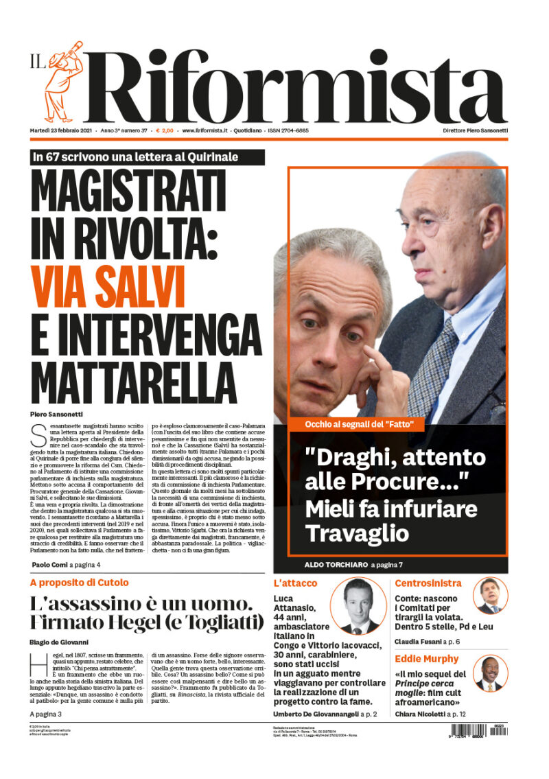 Quotidiano del 23 febbraio 2021