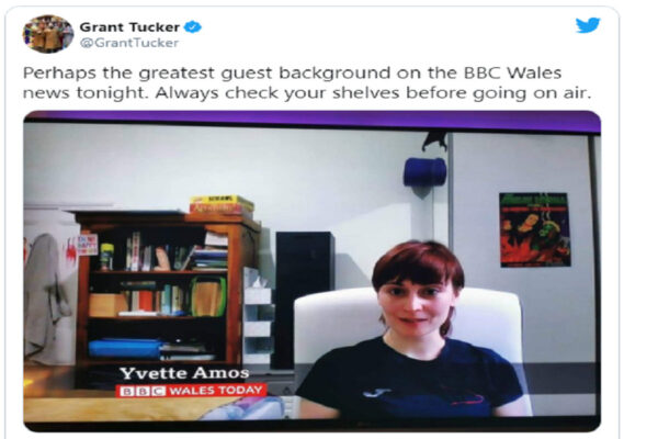 Intervistata dalla BBC non si accorge di aver lasciato un dildo sulla libreria, e il video diventa virale