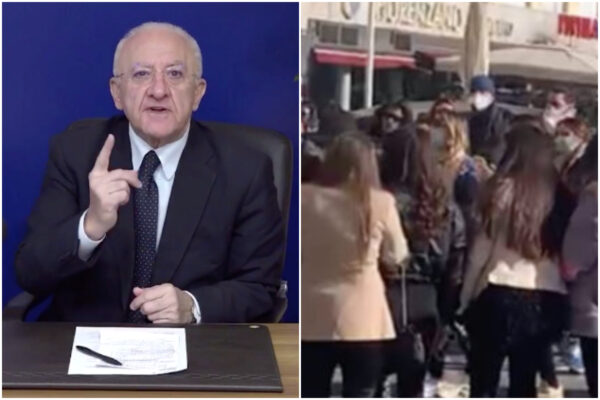 Campania in zona arancione, De Luca: “Cittadini stressati, abbandono e zero controlli. Così rischiamo la zona rossa”