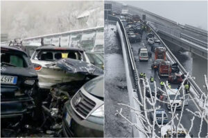 Asfalto ghiacciato, dramma in autostrada: 2 morti, 30 feriti e 25 auto coinvolte