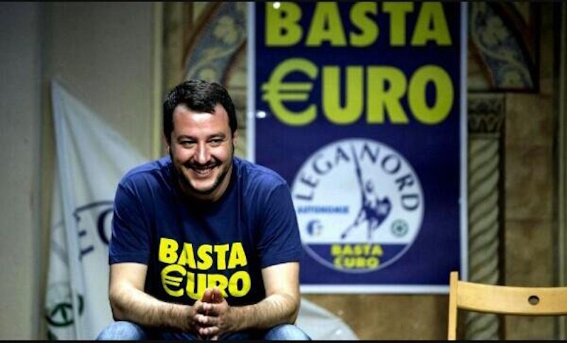 Salvini dimentica la svolta europeista e governista: “Euro irreversibile? Solo la morte lo è”