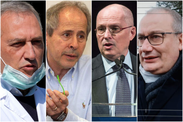 Da sinistra: Vaia, Crisanti, Ricciardi, Di Mauro