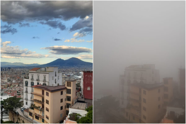 Napoli si sveglia tra la nebbia fitta, la spiegazione del fenomeno mai visto prima
