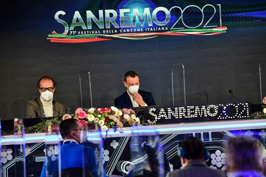Foto LaPresse / Matteo Rasero
01-03-2021  Sanremo.
spettacolo 
Conferenza stampa di presentazione del 71esimo Festival di Sanremo 
in foto: Amadeus, Stefano Coletta

Foto LaPresse / Matteo Rasero
01-03-2021  Sanremo.
entertainment
Press conference of "71° Festival di Sanremo"
in the picture: Amadeus, Stefano Coletta