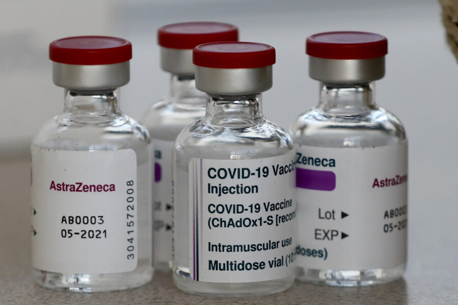 FILE – In this Feb. 5, 2021, file photo, vials AstraZeneca vaccine ready to be used at the Wellcome Centre in London. In recent days, countries including Denmark, Ireland and Thailand have temporarily suspended their use of AstraZeneca’s coronavirus vaccine after reports that some people who got a dose developed blood clots, even though there’s no evidence that the shot was responsible. The European Medicines Agency and the World Health Organization say the data available do not suggest the vaccine caused the clots. Britain and several other countries have stuck with the vaccine. (AP Photo/Frank Augstein, File)