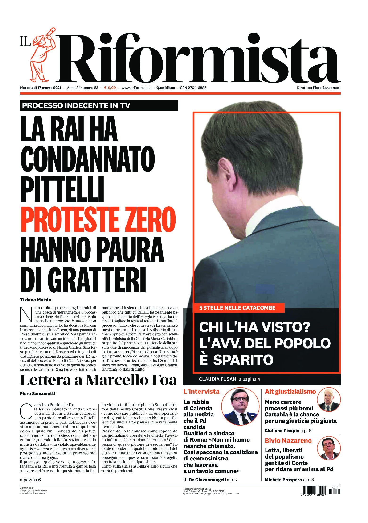 Quotidiano del 17 marzo 2021