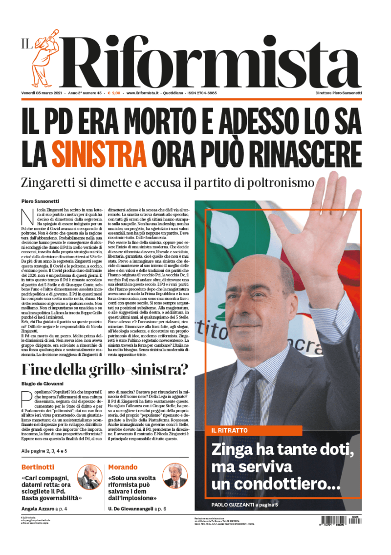 Quotidiano del 5 marzo 2021