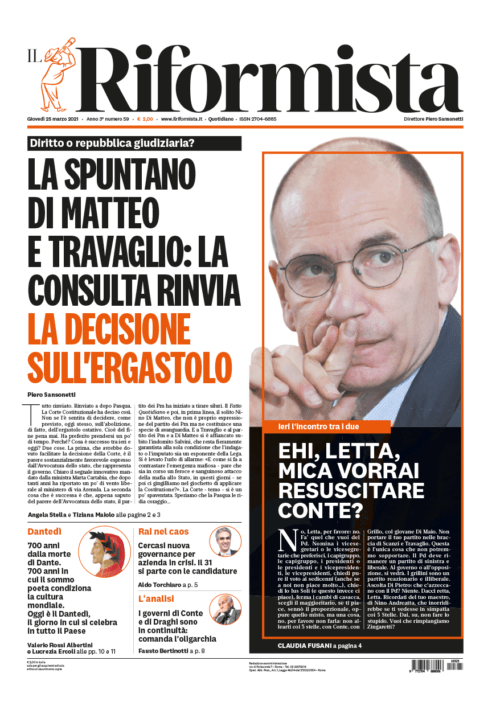 Quotidiano del 25 marzo 2021