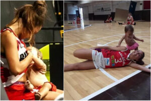 Cestista allatta durante una partita, la foto di Antonella González diventa virale