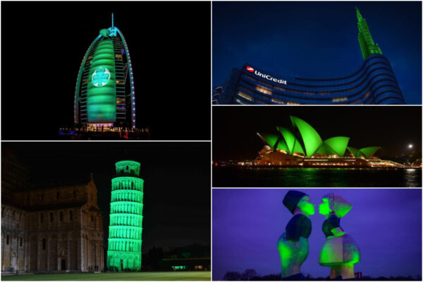San Patrizio, il mondo si illumina “verde smeraldo” per festeggiare il patrono dell’Irlanda