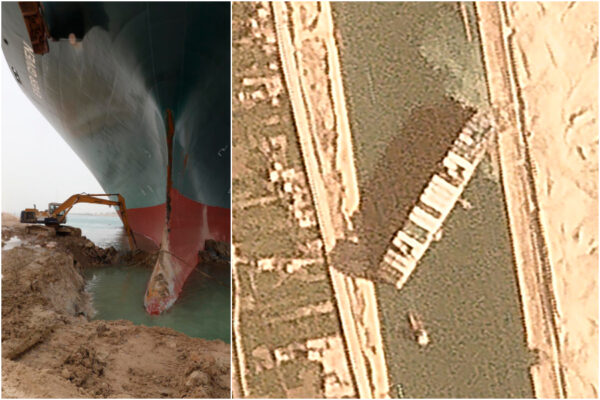 Canale di Suez, la nave è ancora arenata: oltre 320 navi in attesa del passaggio