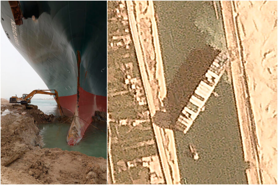 Canale di Suez, la nave è ancora arenata: oltre 320 navi in attesa del passaggio