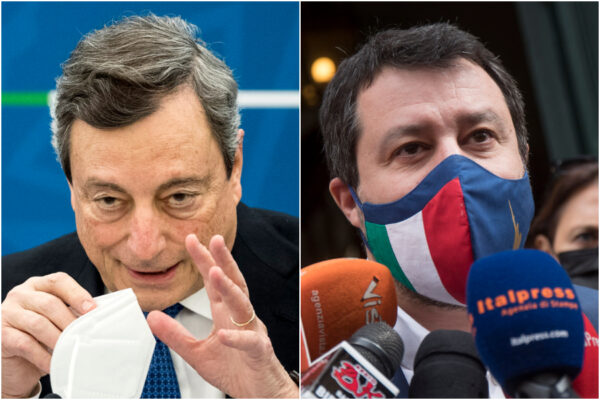 Salvini saluta Figliuolo e il Cts e ignora Draghi: “Via mascherine, stato d’emergenza non c’è”