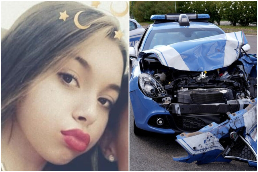 Volante polizia insegue rapinatori e si schianta contro auto: muore ragazzina di 14 anni