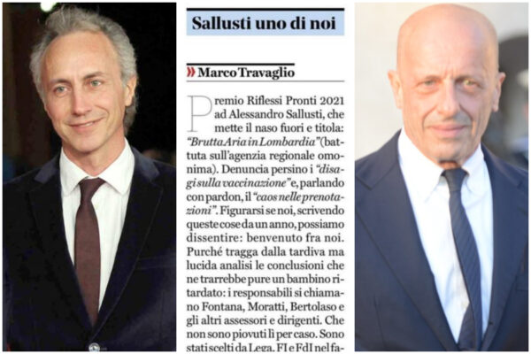 Marco Travaglio è impazzito: ha dato del “bambino ritardato” ad Alessandro Sallusti…