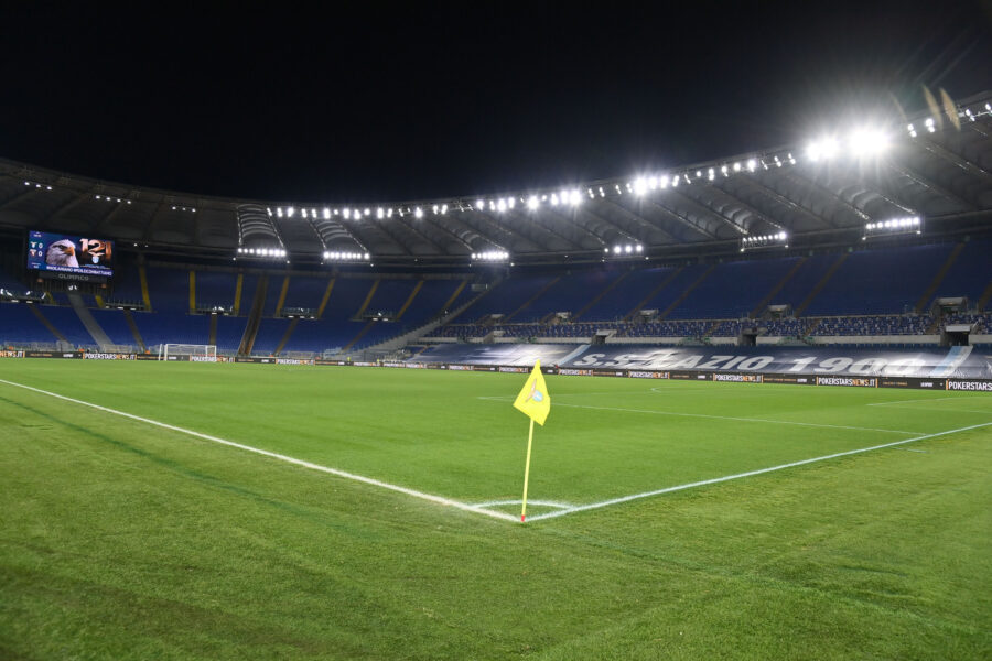 Foto Alfredo Falcone – LaPresse02/03/2021 Roma ( Italia)Sport CalcioLazio – TorinoCampionato di Calcio Serie A Tim 2020 2021 – Stadio Olimpico di RomaNella foto: il campo da gioco vuotoPhoto Alfredo Falcone – LaPresse02/03/2021 Roma (Italy)Sport SoccerLazio – TorinoItalian Football Championship League A Tim 2020 2021 – Olimpico Stadium of RomaIn the pic: empty pitch game