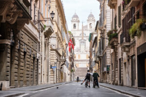 Foto Mauro Scrobogna /LaPresse
03-04-2021 Roma , Italia
Cronaca
Pasqua in zona rossa anti covid-19
Nella foto: strade vuote del centro storico

Photo Mauro Scrobogna /LaPresse
April 03, 2021  Rome, Italy
News
Easter in the red zone anti covid-19
IIn the photo: empty streets of the historic center