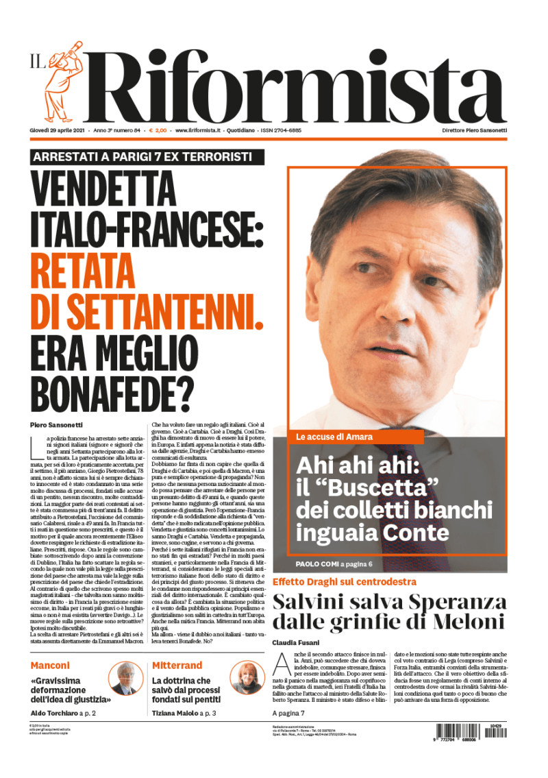 Quotidiano del 29 aprile 2021