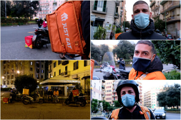 Una notte con i riders: “Quattro ore al freddo in giro per la città per 5 euro: le chiamate scarseggiano”