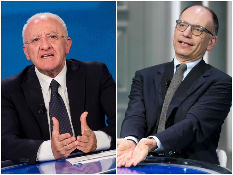 Letta richiama De Luca sul piano vaccinale: “È il momento della responsabilità, via le specificità”