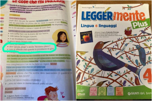 La bimba orientale dice “Glazie, plego, facciamo plesto”: bufera sul libro per le elementari