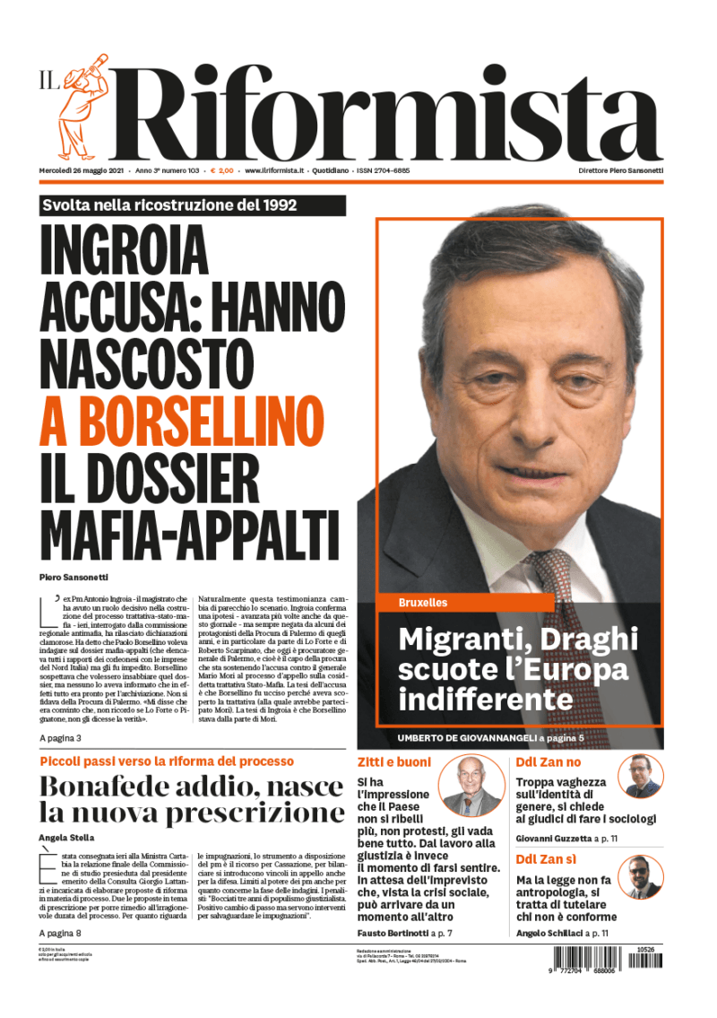 Quotidiano del 26 maggio 2021